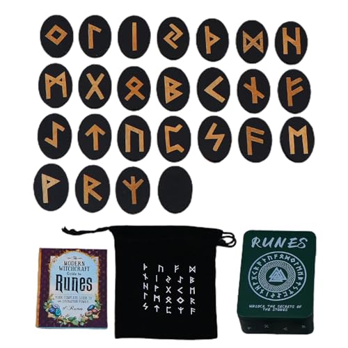 Hobngmuc Hexenrunen Set,Wikingerrunen | Altarwerkzeug Runen mit Handbuch und Aufbewahrungstasche | Mythology Rune Divination Game Set, 25-teiliges Holzrunen für Anfänger, Wahrsagerei, Meditation Hobngmuc Hexenrunen Set,Wikingerrunen | Altarwerkzeug Runen mit Handbuch und Aufbewahrungstasche | Mythology Rune Divination Game Set, 25-teiliges Holzrunen für Anfänger, Wahrsagerei, Meditation von Hobngmuc