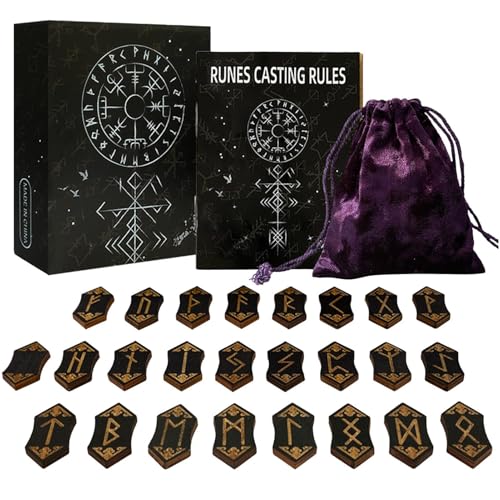 Hobngmuc Holzanfänger Runen,Holz Runen Mit Referenzkarte - Energie Symbol Meditationshilfe Mythologie Accessoire Für Camping Geschenk Familie Freunde Kollegen Hobngmuc Holzanfänger Runen,Holz Runen Mit Referenzkarte - Energie Symbol Meditationshilfe Mythologie Accessoire Für Camping Geschenk Familie Freunde Kollegen von Hobngmuc