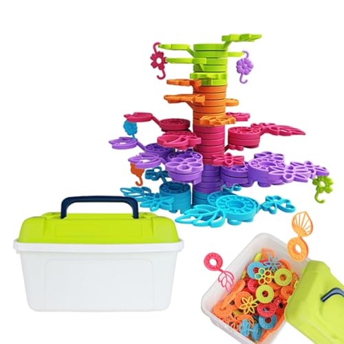 Hobngmuc Kinder Stapelspielzeug - Bauspiel | Lernspielzeug für Kinder Mädchen ab 3 Jahren - Kinderzimmer Geburtstag Weihnachten zu Hause Unterricht von Hobngmuc