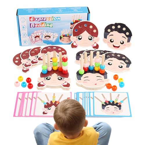 Hobngmuc Perlen -Sequenzierung Spielzeug, sortieren Perlenspielzeug | Farbübereinstimmendes Spiel,Farberkennungsspiel für Feinmotorik, STEM -Spielzeug für Mädchen im Alter von 3+ von Hobngmuc