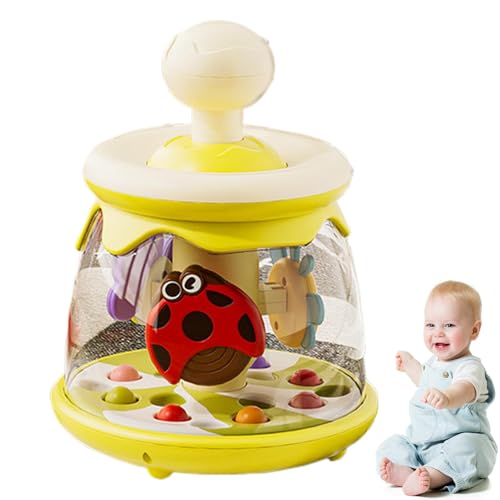Hobngmuc Saugnäpfung Spielzeugspin, sensorisches,Drehende Kinder Press Carousel Toy | Sensorische Aktivitäten, Kinder für die frühe Bildung von Kindern für Kinder im Vorschulalter im Vorschulalter von Hobngmuc