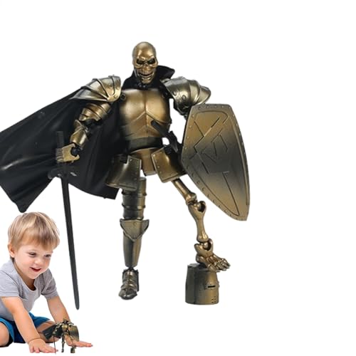 Hobngmuc Skelett-Actionfigur, Multi-artikulares, cooles Design, bewegliches Spielzeug, Figuren-Modell, Desktop-Dekoration für Schlafzimmer, Wohnzimmer, Arbeitszimmer von Hobngmuc