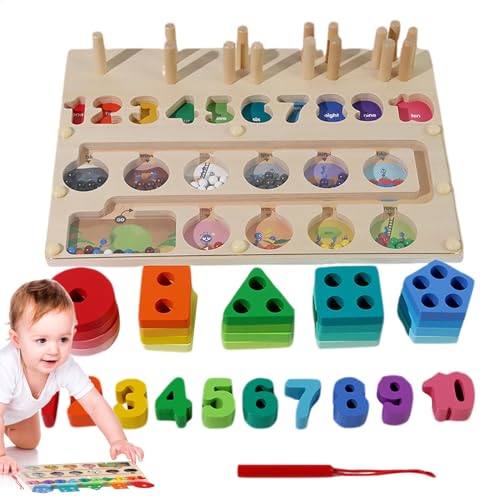 Hobngmuc Sortierspielzeug für Kleinkinder, Magnetisches Zähllabyrinth,Bildungslernen Zählpuzzlebrett Zählen passender Spielzeuge - Lustiges Feinmotorik-Spielzeug-Puzzle-Aktivitätsbrett für Kinder ab 3 von Hobngmuc
