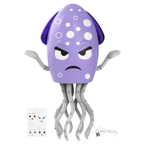Hobngmuc Spielzeug Oktopus | Elektrisch Krabbelnder Oktopus | Interaktiver Wackelroboter Mit Licht Und Musik Für Kinder 0-6 Jahre Sinnesentwicklung Kindergarten Zuhause Mädchen von Hobngmuc