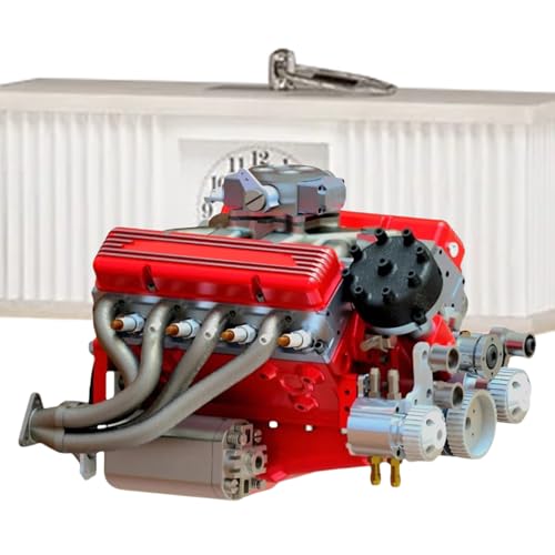 Hobngmuc V8 Motorenmodell, V8 Motoren Ausstellungsmodell, Bildungs- und Wissenschaftsspielzeuge für Jugendliche, Söhne, Schulklassen, Teenager, Freunde, Frauen, Töchter, Lernen, Zuhause, Mädchen und von Hobngmuc
