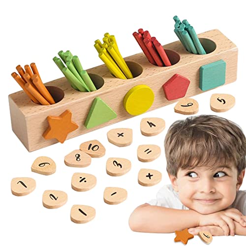 Hobngmuc Zähltafel Montessori, Math Manipulatives Spielzeug, Zahlenzähl-Multiplikations-Brettspiel Mathe-Spielzeug, Lernspielzeug, Zahlenzählen, Kindergarten-Lernspielzeug für von Hobngmuc