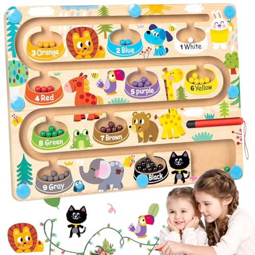 Montessori-Spielzeug für 3 4 5 6 7 Jahre alte Jungen Mädchen Labyrinth Holzspielzeug Magnetische Farbe und Zahl Labyrinth Feinmotorische Fähigkeiten Spielzeug für Kleinkinder Farbe Sortieren Spielzeug Montessori-Spielzeug für 3 4 5 6 7 Jahre alte Jungen Mädchen Labyrinth Holzspielzeug Magnetische Farbe und Zahl Labyrinth Feinmotorische Fähigkeiten Spielzeug für Kleinkinder Farbe Sortieren Spielzeug von Hobubu