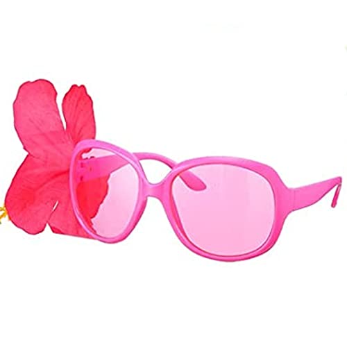 Hawaiian Luau Party Sunglasses, Funny Tropical Sunglasses Fancy Dress Requisiten für Erwachsene Kinder (Blume, For Erwachsene) von HodJIU