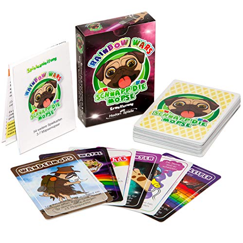 Hodari Spiele Rainbow Wars - Schnapp die Möpse Kartenspiel Erweiterung (54 Spielkarten) von Hodari Spiele