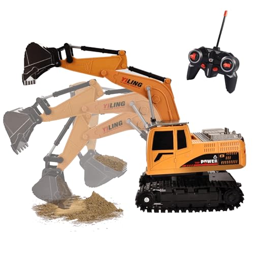 Hodlvant Bagger Ferngesteuert, Elektrischer RC Bagger mit Licht und Sound, 6 Kanal RC Bagger mit Akku & USB-Ladegerät & Metallschaufel, Baustellenfahrzeuge-Geschenk für Kinder 3 4 5 6 7 8 Jahren Hodlvant Bagger Ferngesteuert, Elektrischer RC Bagger mit Licht und Sound, 6 Kanal RC Bagger mit Akku & USB-Ladegerät & Metallschaufel, Baustellenfahrzeuge-Geschenk für Kinder 3 4 5 6 7 8 Jahren von Hodlvant