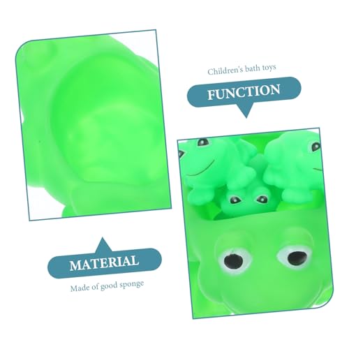 Hoement 4 Stück Teiliges Frosch Badewannenspielzeug aus Weichem Vinyl für Junge Mädchen Badespaß Fördernd Schwimmende Wasserspielzeuge für Fördert Eltern Junge Mädchen interaktion und von Hoement