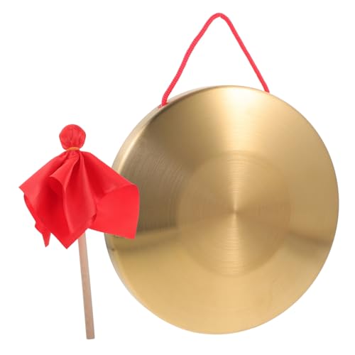Hoement Handheld Kupfer Gong mit Hammer Tragbares Robustes Percussion Instrument Traditioneller Chinesischer Warn Gong Metallgong für Musikspiel und Früherkennung Hoement Handheld Kupfer Gong mit Hammer Tragbares Robustes Percussion Instrument Traditioneller Chinesischer Warn Gong Metallgong für Musikspiel und Früherkennung von Hoement