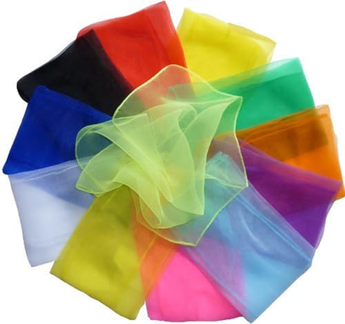 Hoerev® Kleine Packung mit 12 Juggling Tüchern (Tanz) 40 cm x 40 cm von Hoerev