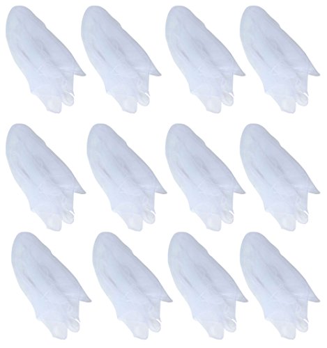 Hoerev Jonglier-Tanzschals 12er-Pack - Mischfarben und einfarbig (ca. 60cm x 60cm),Weiß von Hoerev