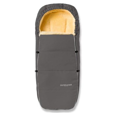 Hofbrucker Kinderwagen Lammfell Fußsack Alaska grau von Hofbrucker