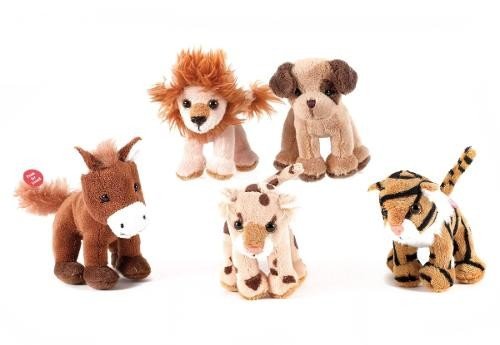 Soundtiere 5fach sortiert 5f.-sortiert, L 10 cm von Hoffmann Spielwaren