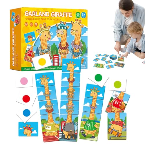 Hogvinnatil Farbsortierspielzeug,Farbsortierspielzeug für Kleinkinder | Giraffe mit Girlande passendes Kartenpuzzle | Farbzählen und Sortieren von Feinmotorikspielzeugen, pädagogisches Lernspiel für Hogvinnatil Farbsortierspielzeug,Farbsortierspielzeug für Kleinkinder | Giraffe mit Girlande passendes Kartenpuzzle | Farbzählen und Sortieren von Feinmotorikspielzeugen, pädagogisches Lernspiel für von Hogvinnatil