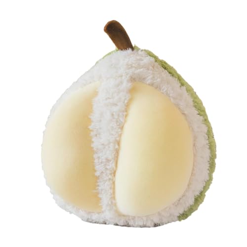 Hogvinnatil Gefüllte Plüsch -Durian -Spielsachen, gefüllte Obstpuppen,Kuschelige weiche Plüsch -Durian -Kissenpuppe | Komfortable Touch gefülltes Obstspielzeug für Wohnzimmer, Schlafzimmer, von Hogvinnatil