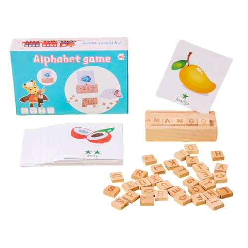 Hogvinnatil Holz CVC Wortspielzeug,Multisensorische Lesen Und Rechtschreibung Spiele - Familienspiel Mit Lernfunktionen Für Mädchen Geburtstage Weihnachten von Hogvinnatil