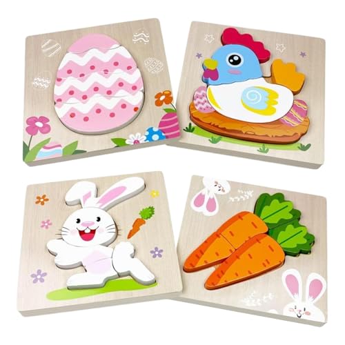 Hogvinnatil -Holzpuzzle, Kinder-Holzpuzzle,n Puzzle Kinderspielzeug | bausteine mit glatten Kanten für Kinder von 1–3 Jahren von Hogvinnatil