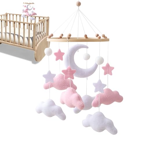 Hogvinnatil Kinderwagen Spielzeug - Wolken Spielbogen Für Stubenwagen - Filz Deko Spiel Für Kinder Schlafzimmer Bettseite Sohn Tochter von Hogvinnatil