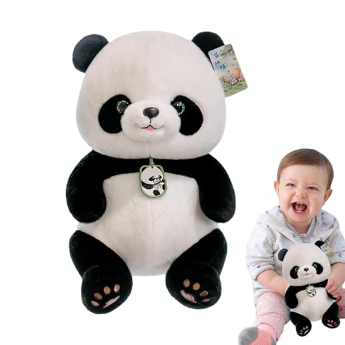 Hogvinnatil Panda Plüschspielzeug, chinesischer Panda Plüsch | Niedlich sensorischer weicher Panda gefülltes Spielzeug | Entzückende Tierheimdekoration für Kinder, die Begleiter umarmen von Hogvinnatil