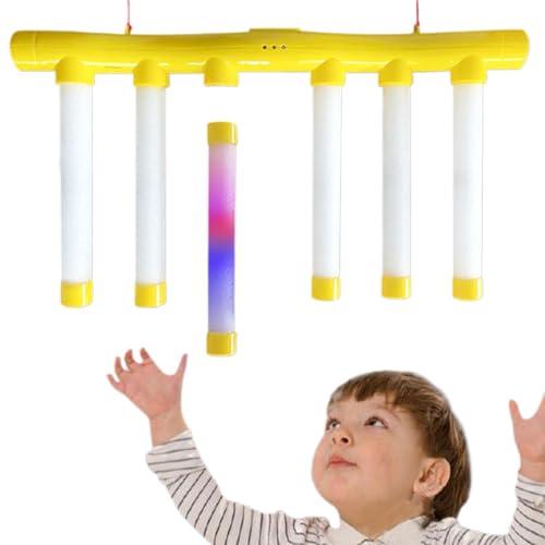 Hogvinnatil Reflex Challenge -Spiel, Reflexspiel | Reflex -Spiel fallende Stöcke im Dunkeln leuchten | 3 einstellbare Levels, Handgeschwindigkeitsherausforderung mit Musik, pädagogisches von Hogvinnatil