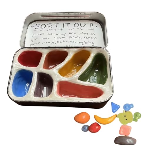 Hogvinnatil Sinnesglas - Fidget Spielzeug Für Erwachsene Bei Konzentrationsschwierigkeiten | Handgefertigte Sortierbox Für Reisen Stressabbau Personen Mit Konzentrationsschwierigkeiten Erwachsene von Hogvinnatil
