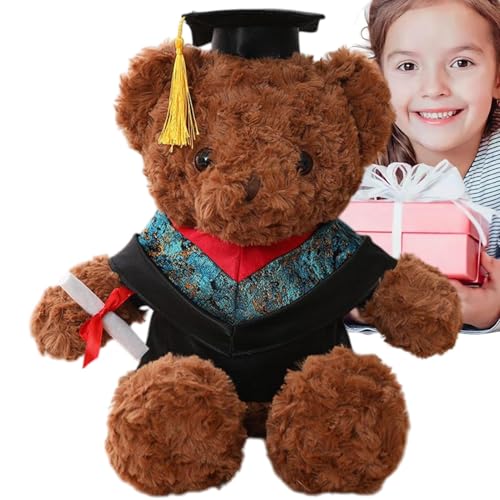 Hogvinnatil Stopfer Abschlussbär, Abschlussbär,Cartoon umarmen Puppensofa - Abschluss ausgestopfter Bär mit Kleidung und für Ihr/HIM High School College Absolvent für Tierplüsch für Heimzimmeration von Hogvinnatil