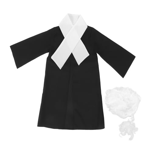 1 Satz Anwaltsuniform-perückenset Glocke Frühling Superheld Trick Yo Yo Reize Cinch-Clip Tierische Schlüsselanhänger Glücksfall Ansprechbar Beendet Sport Seile Abs Polyester Black Hohopeti von Hohopeti