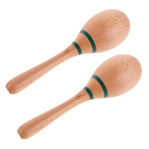 Hohopeti 1 Paar Maracas aus Holz für Kleinkinder Rhythmusinstrumente für Kindergartenaufführungen Orff Musikbildung Fördert Rhythmusgefühl und Selbstvertrauen von Hohopeti