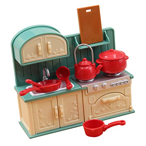 1 Satz Pfannenwender-Modell Mini-Kochgeschirr für Herdplatten Miniatur-Küchengeschirr Modelle Spielzeuge Puppenhaus-Kochgeschirr Mini-Küchenutensilien Haushalt Spatel Küchenschrank von Hohopeti