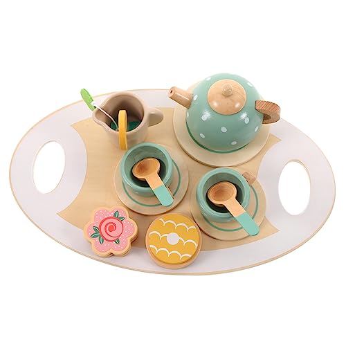 Hohopeti 1 Set Kinder Holz Tee Set Simulation Tee Set Kinder Tee Party Accessoires Hohopeti 1 Set Kinder Holz Tee Set Simulation Tee Set Kinder Tee Party Accessoires von Hohopeti