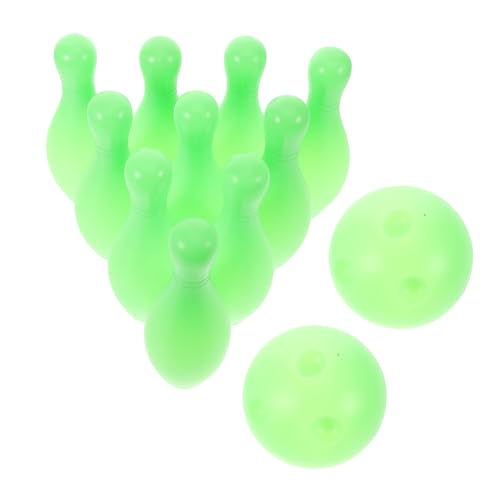Hohopeti 1 Set Leuchtender Kleiner Bowling-Mini-Bowling-Spiele Für Kinder, Indoor-sporttraining, Spielzeug, Bowlingbälle, Outdoor-Spiel, Lustiges Kleines Bowling-Spiel-Set von Hohopeti