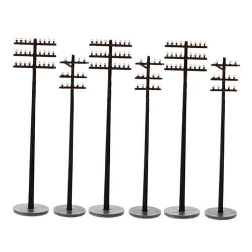 Hohopeti 1 Set Miniatur-telefonmast-Requisiten, Puppenhaus-telefonmast-Modelle Im Maßstab 1:87 Und 1:100, Mikro-landschaftsgarten-zugmodelle Für Miniaturgärten, Zug-Eisenbahn-Dekorationen Hohopeti 1 Set Miniatur-telefonmast-Requisiten, Puppenhaus-telefonmast-Modelle Im Maßstab 1:87 Und 1:100, Mikro-landschaftsgarten-zugmodelle Für Miniaturgärten, Zug-Eisenbahn-Dekorationen von Hohopeti
