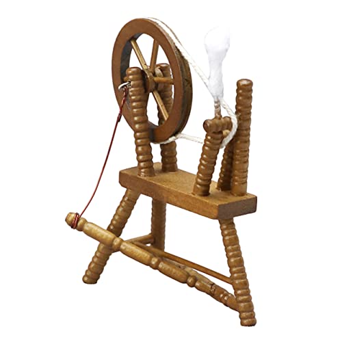 Hohopeti 1 Stück Puppenhaus Handspindel Modell aus Holz Realistische Deko für Mini Häuser Kinderzimmer und Puppenstuben Sicher von Hohopeti