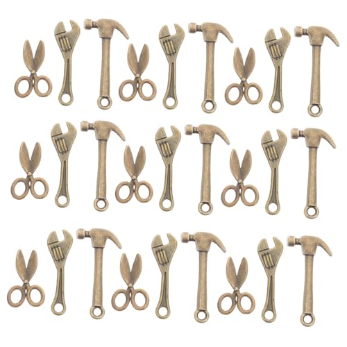 Hohopeti 10 Sets Modellspielsimulationslayout Basteln Vorgeben Winziger Schraubenschlüssel Handmetall Für Und Zubehör Konstruktion Miniaturbauhammer Legierungswerkzeuge Requisiten von Hohopeti