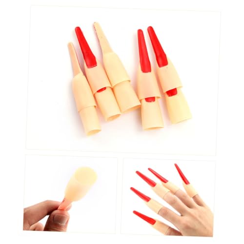Hohopeti 10 Stück Halloween Finger Stall Dekorationen Party Finger Cover Cosplay Kostüm Krallen Gruseliges Cosplay Zubehör Halloween Zubehör Streich Zufällige Farbe von Hohopeti