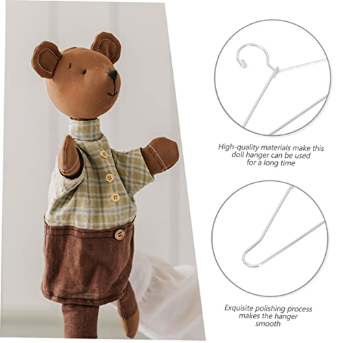 Hohopeti 10 Stück Kleine Metall kleiderbügel für Puppen und Haustierkleidung Stabile Mini bügel Platzsparend Flexibel zur Kleidungspflege und Organisation von Hohopeti