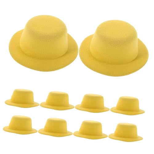 Hohopeti 10 Stück Mini Bowler Hüte für DIY Bastelprojekte Kleine Bunte Mini Hüte für Puppen Haustiere und Kostüme für Partydekorationen und Haaraccessoires von Hohopeti