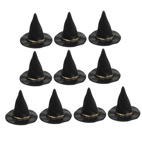 Hohopeti 10 Stück Mini Hexenhüte für Puppenhaus Halloween Deko Winzige DIY Puppenhut Requisiten für Detailreiche Miniatur Witch Hats für Party und Basteln Hohopeti 10 Stück Mini Hexenhüte für Puppenhaus Halloween Deko Winzige DIY Puppenhut Requisiten für Detailreiche Miniatur Witch Hats für Party und Basteln von Hohopeti