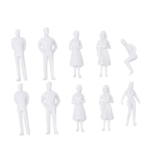 Hohopeti 10 Stück Modellbau Figuren Kunststoff DIY Bemalbar für Miniatur Landschaften Puppenhaus Architektur Zubehör Hohopeti 10 Stück Modellbau Figuren Kunststoff DIY Bemalbar für Miniatur Landschaften Puppenhaus Architektur Zubehör von Hohopeti