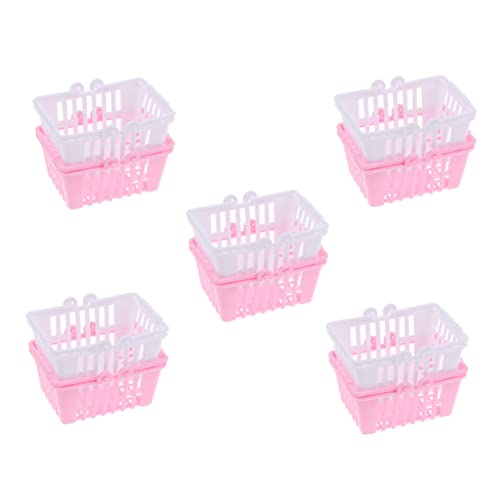 Hohopeti 10 Stück Puppen-einkaufskorb Gefälscht Dekorativ Mini Plastik Hohopeti 10 Stück Puppen-einkaufskorb Gefälscht Dekorativ Mini Plastik von Hohopeti