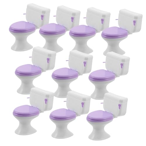 Hohopeti 10 Stück Puppenhaus Mini Toilette Tiny House Toilette Zum Basteln Für Puppenhaus Miniatur Badezimmerzubehör Kleine von Hohopeti