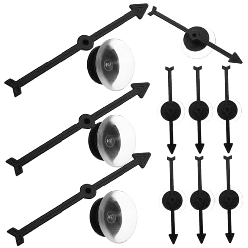 Hohopeti 10 Stück Teiliges Drehbare Pfeile mit Saugnapf Schwarzer Turntable Spielpfeile Vielseitiges Spielbrett Zubehör für Party Unterricht Heimschule und Lernspiele von Hohopeti