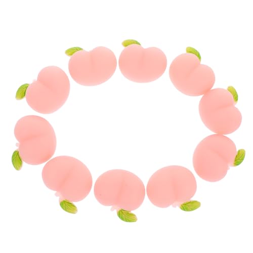 Hohopeti 10 Stück Teiliges Elastische Pfirsich quetschspielzeuge aus Sicherem Silikon Niedliche Handyhüllen deko Stressabbauende DIY Accessoires Tragbar für Freunde und Familie von Hohopeti