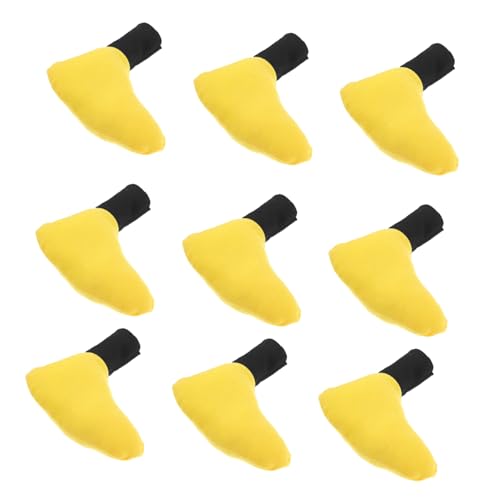 Hohopeti 10 Stück Teiliges Gelbe Plüsch-Ente Puppenfüße Weiche Gestopfte Stofftier-Accessoires Vielseitige Ersatzteile zur Aufwertung von Plüschspielzeug und Stofftieren von Hohopeti