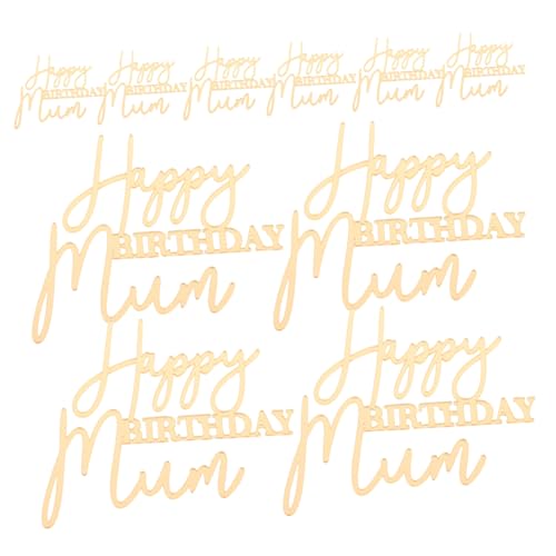 Hohopeti 10 Stück Teiliges Happy Birthday Mom Cake Topper Geburtstagskuchen-Dekoration für Muttertags Frauenparty Leichte und Tragbare Cupcake-Ornamente für Innen Außenbereiche Hohopeti 10 Stück Teiliges Happy Birthday Mom Cake Topper Geburtstagskuchen-Dekoration für Muttertags Frauenparty Leichte und Tragbare Cupcake-Ornamente für Innen Außenbereiche von Hohopeti