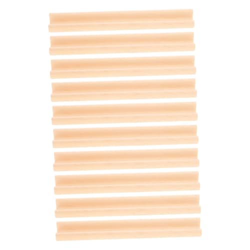 Hohopeti 10 Stück Teiliges Holz Domino tablett mit Ständern Multifunktionale Domino Buchstabenhalter für Spielkarten DIY Holzständer für Familien Lernspiele von Hohopeti