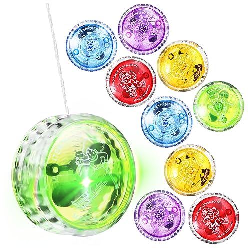 Hohopeti 10 Stück Teiliges Kleine Bunte Yo Yo Bälle aus Kunststoff Lustiges Lernspielzeug für Jahre Handliches Leichtes Geschicklichkeitsspielzeug als Partygeschenk und Bulk Toys von Hohopeti